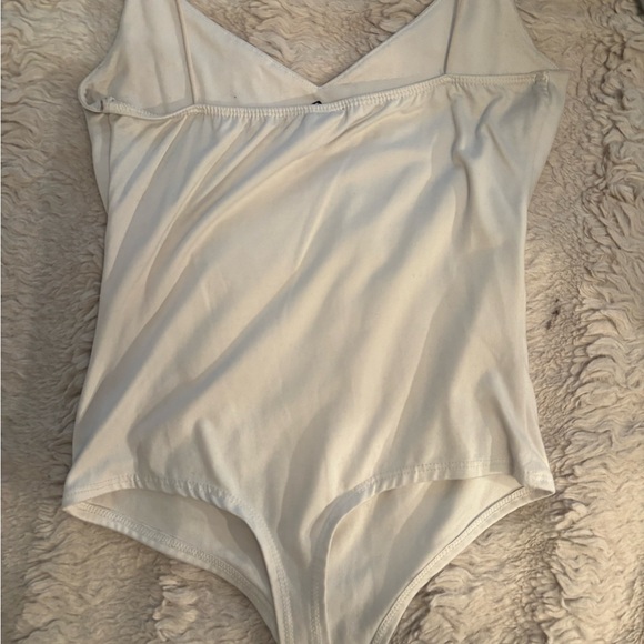 White Spaghetti Strap Bodysuit - Picture 4 of 4